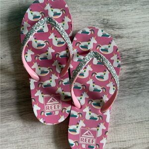 *SOLD* Reef Kids Unicorn Flip Flops